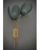 AP 158 Murano Art Glass and Brass Green Color Wall Light and Sconces