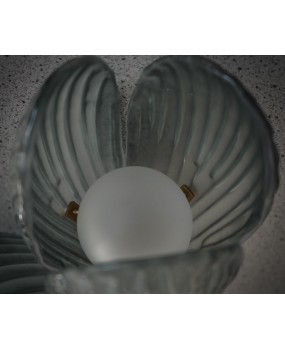 AP 158 Murano Art Glass and Brass Green Color Wall Light and Sconces
