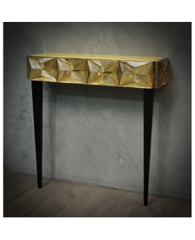 Murano Lively yellow Art Glass Italian Modern Console, 2020
