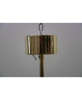 Murano Round Art Glass and Brass Midcentury Chandelier
