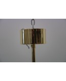 Murano Round Art Glass and Brass Midcentury Chandelier