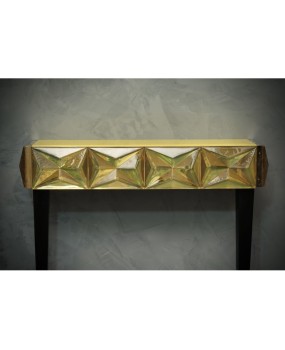 Murano Lively yellow Art Glass Italian Modern Console, 2020