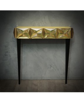 CO 46 Consolle moderna in vetro artistico giallo di Murano, 2020