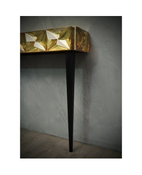 Murano Lively yellow Art Glass Italian Modern Console, 2020