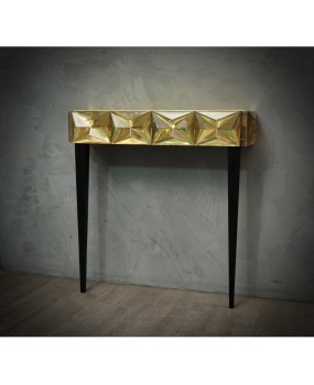 Murano Lively yellow Art Glass Italian Modern Console, 2020