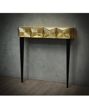 CO 46 Consolle moderna in vetro artistico giallo di Murano, 2020