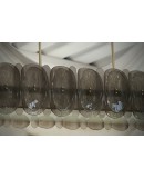Murano Art Glass Oval Smoky Color Art Deco Chandelier and Pendant