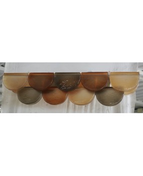 Lampadario Rettangolare in Vetro Artistico di Murano Color Fumé Ambra