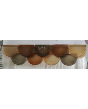 Lampadario Rettangolare in Vetro Artistico di Murano Color Fumé Ambra