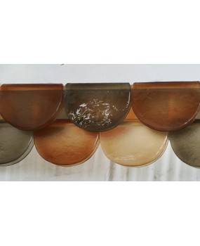 Lampadario Rettangolare in Vetro Artistico di Murano Color Fumé Ambra
