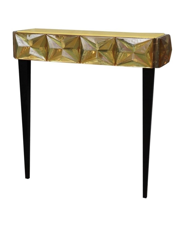 Murano Lively yellow Art Glass Italian Modern Console, 2020
