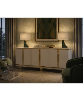 Lampada da Tavolo Italiana in Marmo Verde India e Ottone