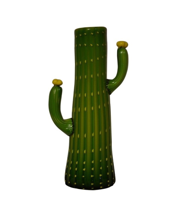 Murano Green and Yellow Art Glass MidCentury Vase
