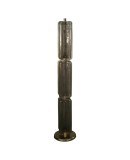Murano Art Glass and Brass Smoky Color Art Deco Floor Lamps