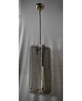 Lampadari in Vetro di Murano e Ottone Color Fumé
