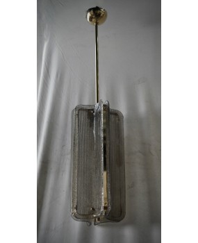 Lampadari in Vetro di Murano e Ottone Color Fumé
