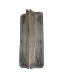 Murano Glass and Brass Transparent Color Art Deco Wall Light and Sconc