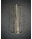 Murano Glass and Brass Transparent Color Art Deco Wall Light and Sconc