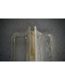 Murano Glass and Brass Transparent Color Art Deco Wall Light and Sconc
