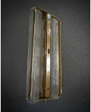 Applique in Vetro di Murano e Ottone Trasparente