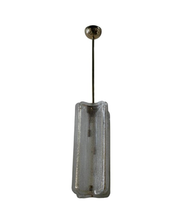 Lampadari in Vetro di Murano e Ottone Trasparente