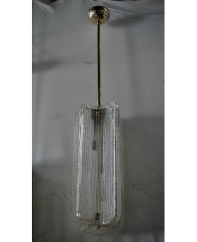 Lampadari in Vetro di Murano e Ottone Trasparente