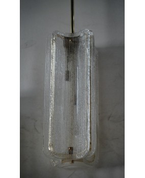 Lampadari in Vetro di Murano e Ottone Trasparente