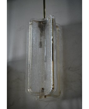 Lampadari in Vetro di Murano e Ottone Trasparente