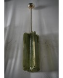 Lampadario in Vetro di Murano e Ottone di color e Verde