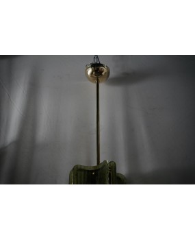 Lampadario in Vetro di Murano e Ottone di color e Verde