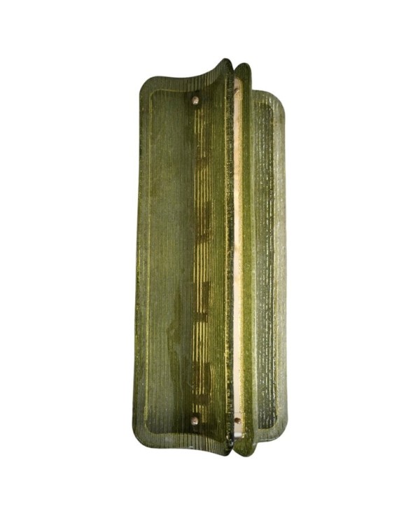 AP 162 Murano Art Glass and Brass Green Color Art Deco Wall Light and Sconces