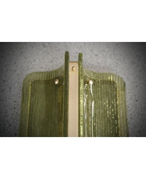 AP 162 Applique in Vetro di Murano e Ottone di Colore Verde