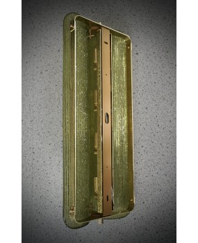 AP 162 Murano Art Glass and Brass Green Color Art Deco Wall Light and Sconces