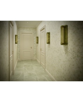 AP 162 Murano Art Glass and Brass Green Color Art Deco Wall Light and Sconces