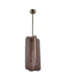 Murano Art Glass and Brass Pink Color Art Deco Chandeliers and Pendant