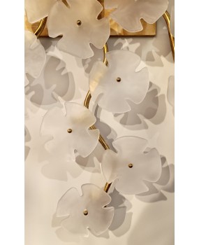 Lampadario/Applique in Vetro di Murano e Ottone