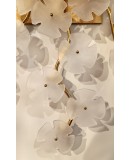 Murano Art Glass and Brass Art Deco Chandelier / Wall Light