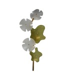 Murano Art Glass and Brass Green and Ice White Wall Light and Sconces