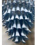 Murano Round Blu Sky / White Color Art Deco Chandelier