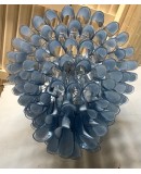 Murano Round Blu Sky / White Color Art Deco Chandelier