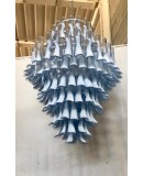 Murano Round Blu Sky / White Color Art Deco Chandelier