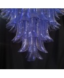 Murano Round Periwinkle Color Art Deco Chandelier and Pendant