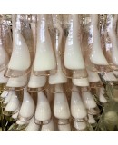 Mazzega Murano Round Light Pink and White Color Midcentury Chandelier