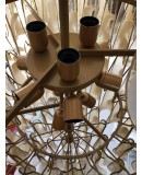 Murano Round Ambra / White Color Mid-Century Chandelier