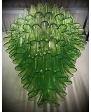 Lampadario Mazzega Murano Rotondo di Colore Verde
