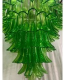 Lampadario Mazzega Murano Rotondo di Colore Verde