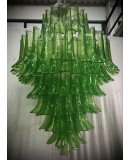 Lampadario Mazzega Murano Rotondo di Colore Verde