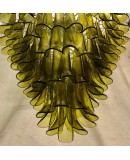 Lampadario Mazzega di Murano Rotondo di Colore Verde