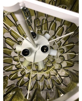 Lampadario Mazzega di Murano Rotondo di Colore Verde