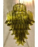 Lampadario Mazzega di Murano Rotondo di Colore Verde